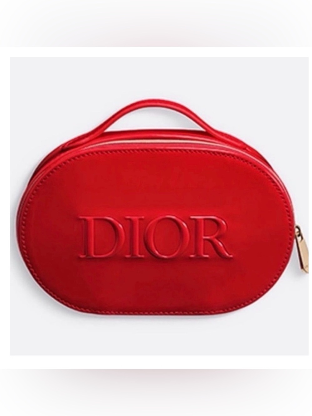 Dior Red Oval Vanity Case or Jewelry Box NIB Dior Beauty - Picture 2 of 5